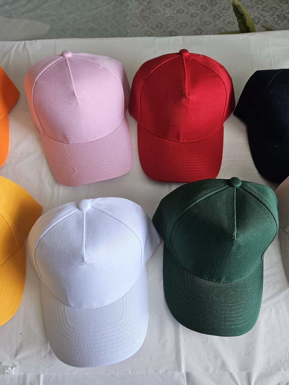 Classic Solid Color Baseball Cap - Pink, Red, White, Green